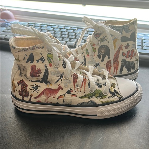 Converse animal print High-Top Sneakers size 13 - Picture 3 of 5